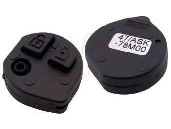 Producto Genérico - Telemando de 2 botones 433 Mhz ASK ID47 DELPHI para Suzuki